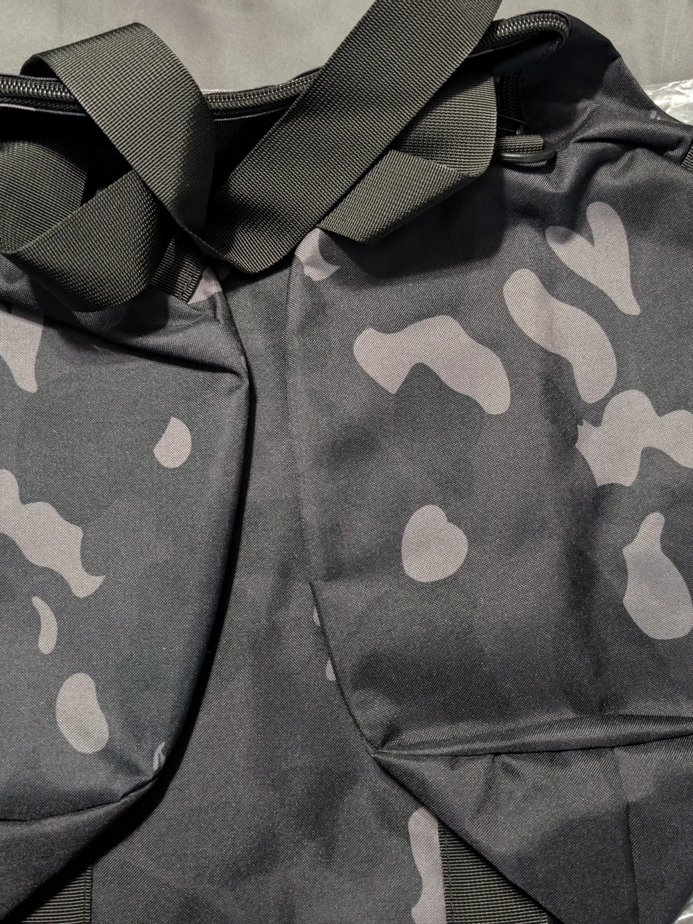 BAPE Men's Black Camo Tote Bag with Adjustable Strap